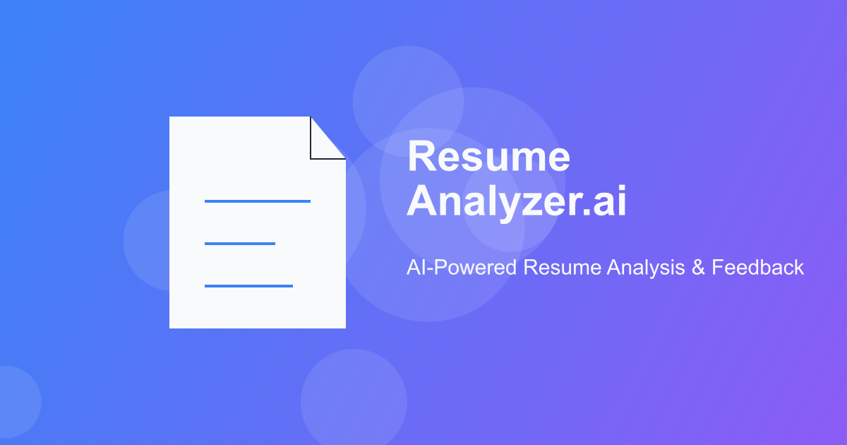 AI Resume Analyzer – Instantly Improve Your Resume